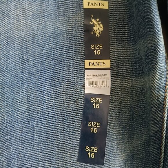 16👖U.S. Polo Assn. Boys Denim Jeans Size 16 - Picture 6 of 10